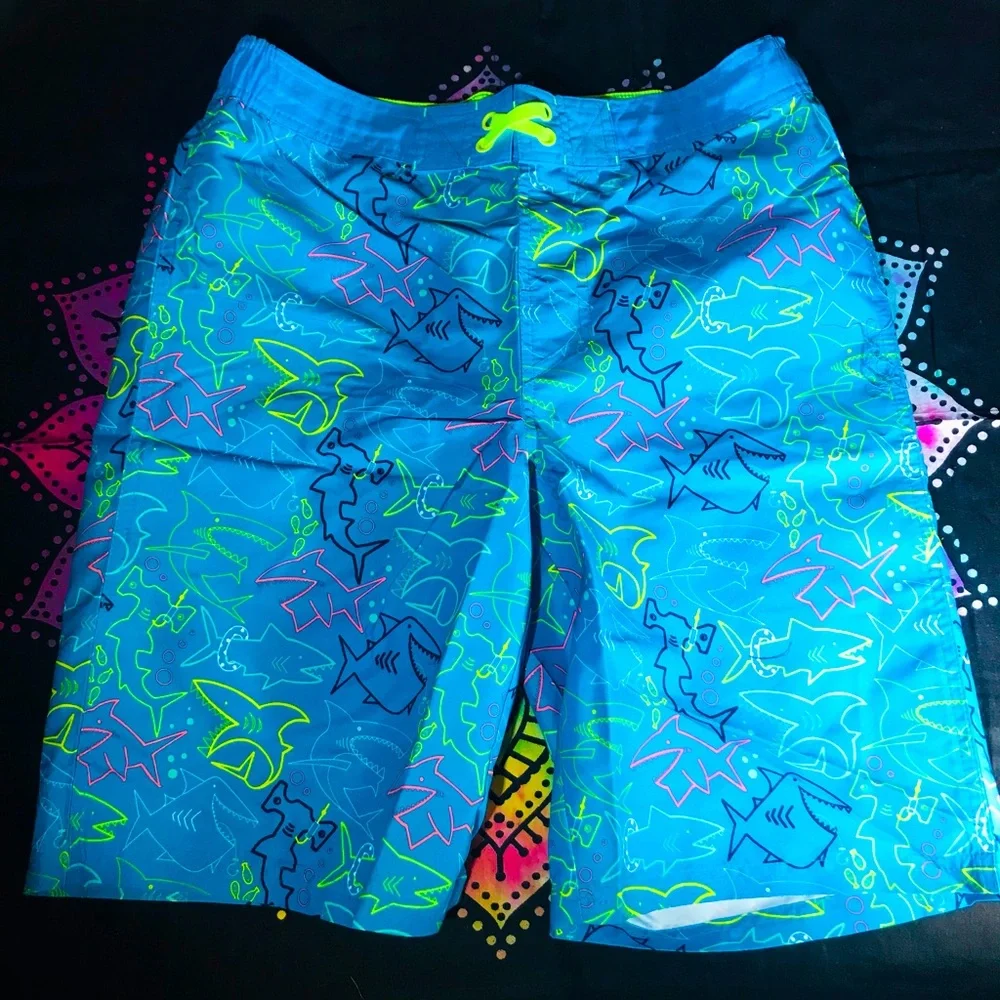 Shark Swim trunks Husky XL by Cat & Jack Retro Beach Pool Summer Vacay Kidcore